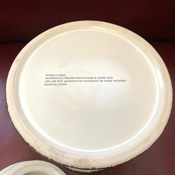Vintage TRUE WORLD China Fruit Green Red Black Grapes Ceramic Canisters Storages - Picture 4 of 11